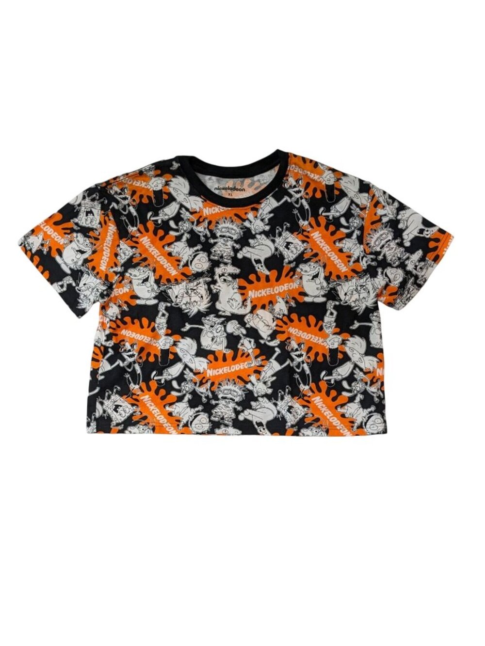 Y2K Nickelodeon Cartoon Graphic T Shirt‎ Cropped 90s Streetwear Grunge XLarge